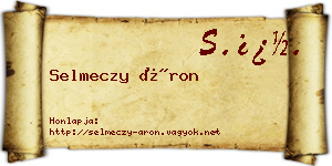 Selmeczy Áron névjegykártya