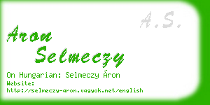 aron selmeczy business card