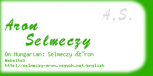 aron selmeczy business card